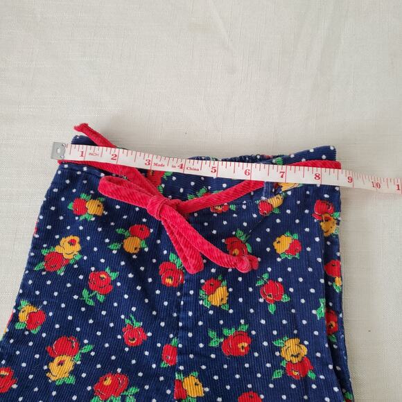 Vintage Floral Dotted Cord Pants 2t - Picture 4 of 6